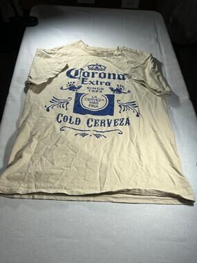 Corona Extra Cold Cerveza Graphic T-Shirt Beige Medium